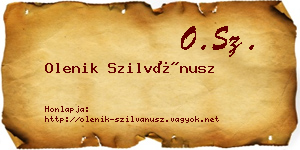 Olenik Szilvánusz névjegykártya
